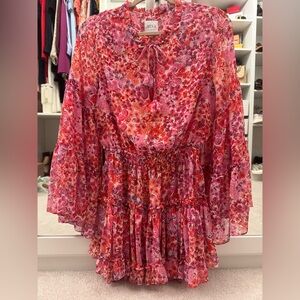 Misa Los Angeles Floral Pink Dress